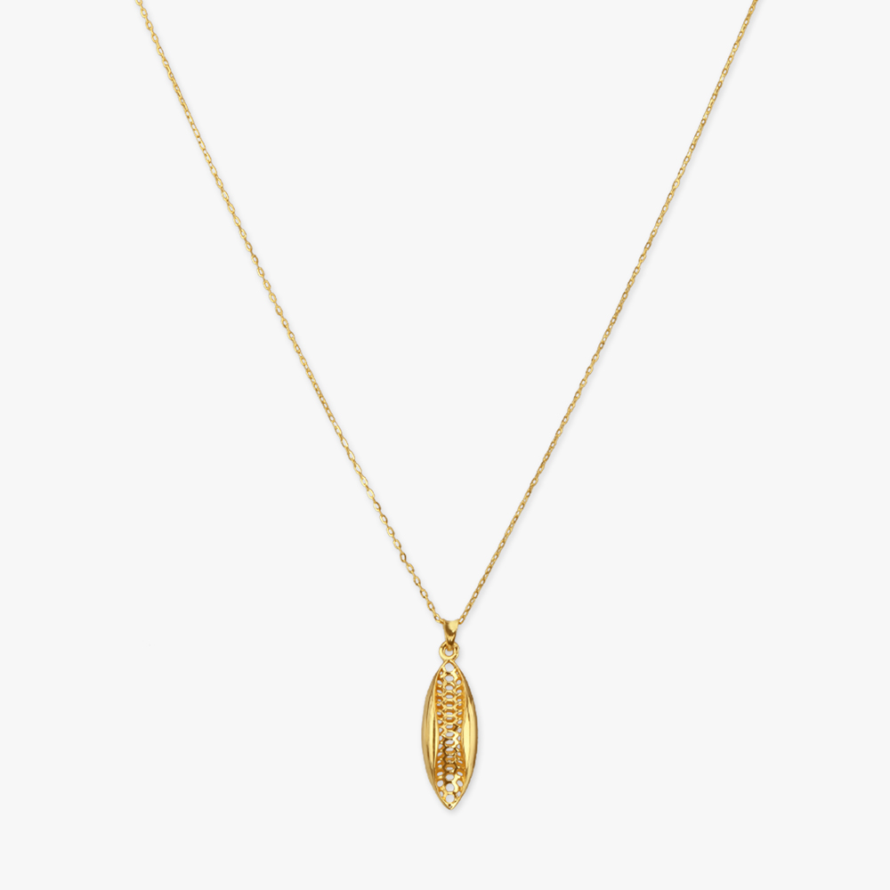 Linear Grace Gold Pendant with Chain,,hi-res image number null