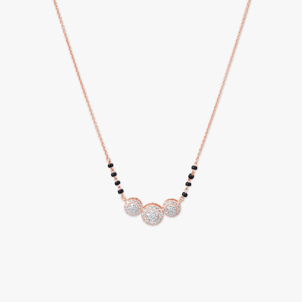 Rose Halo Diamond Mangalsutra,,hi-res image number null