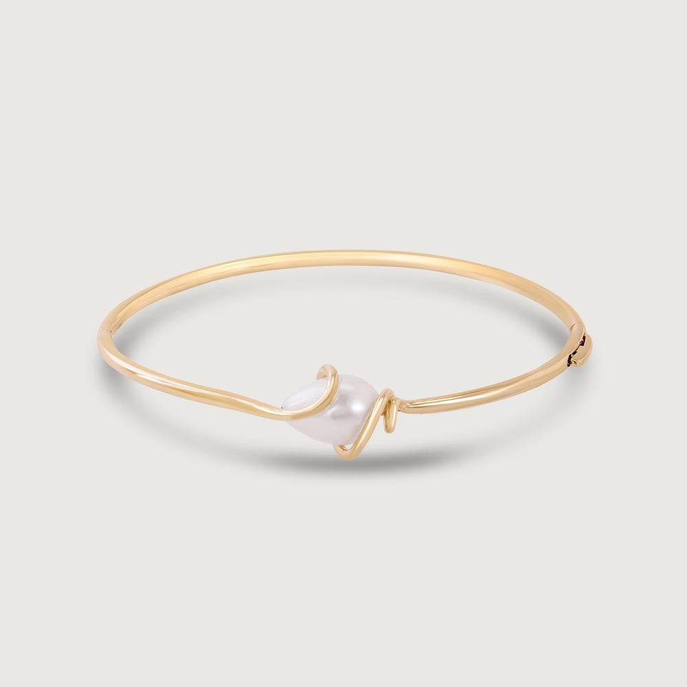 Modern Knot Pearl Bangle,,hi-res image number null