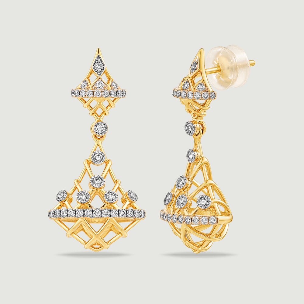 Striking Light Diamond Jhumka,,hi-res image number null