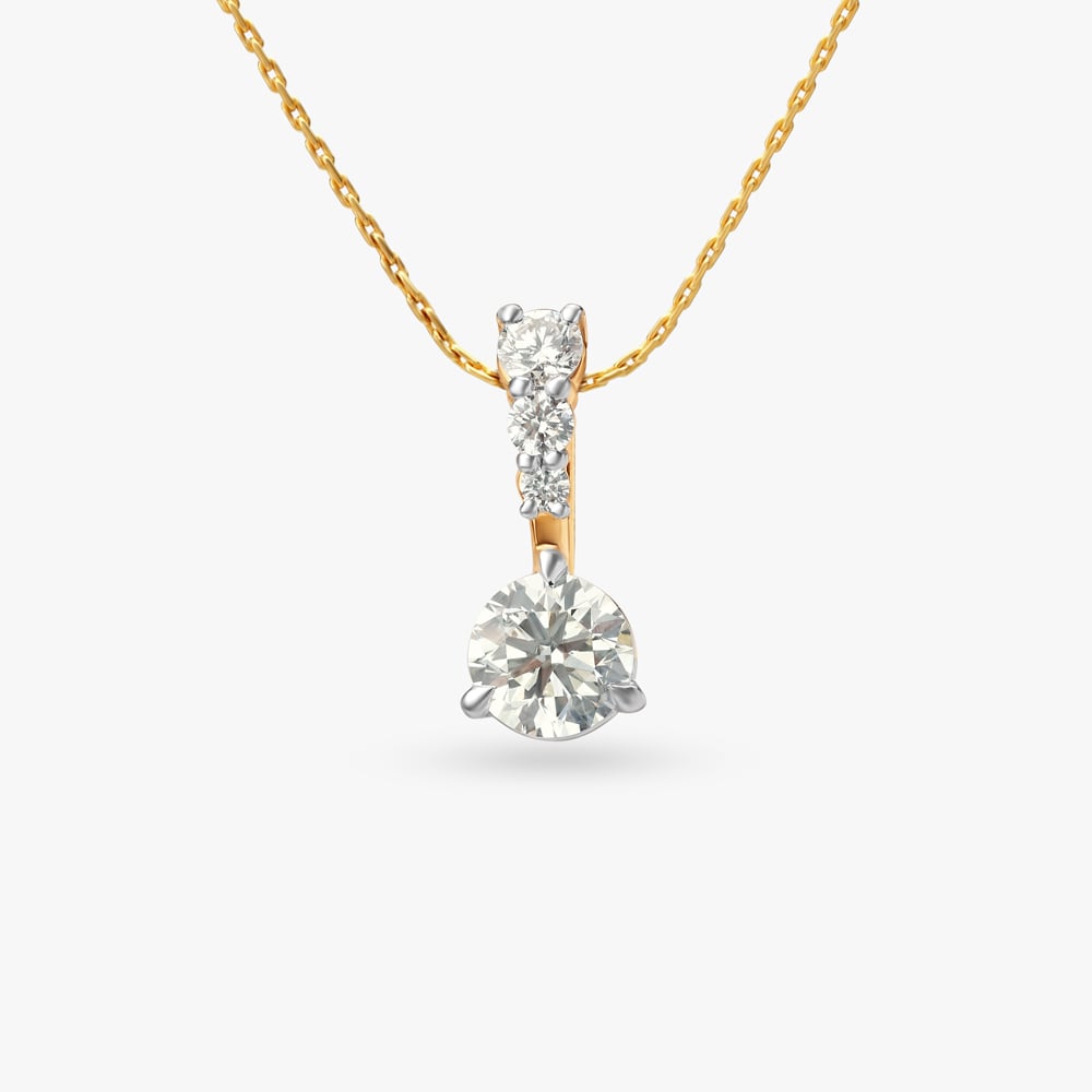 Ethereal Radiance Solitaire Pendant