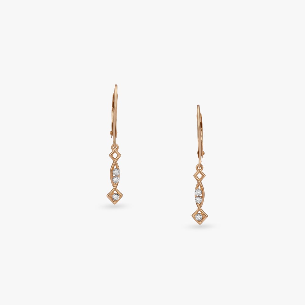Vertical Rhythm Diamond Hoop Earrings,,hi-res image number null