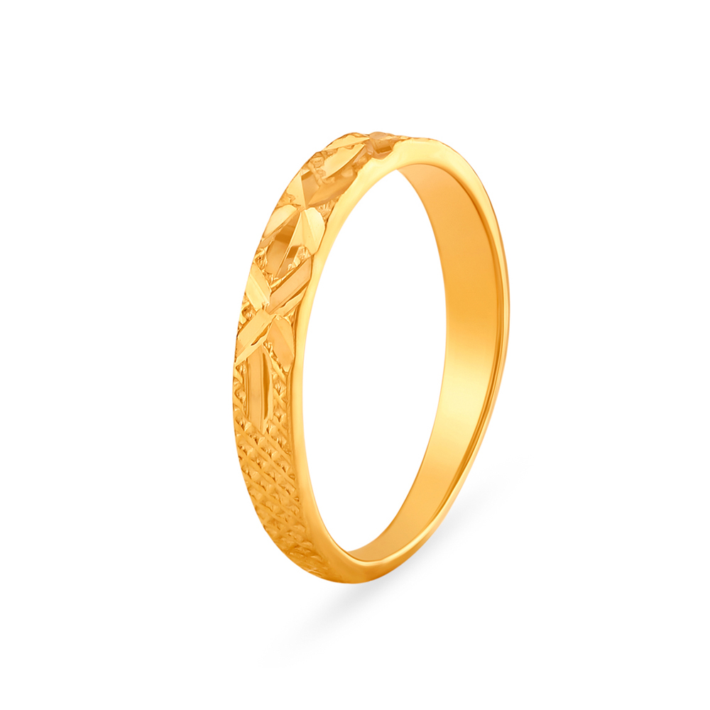 Brilliant Lattice 22 Karat Gold Ring,,hi-res image number null