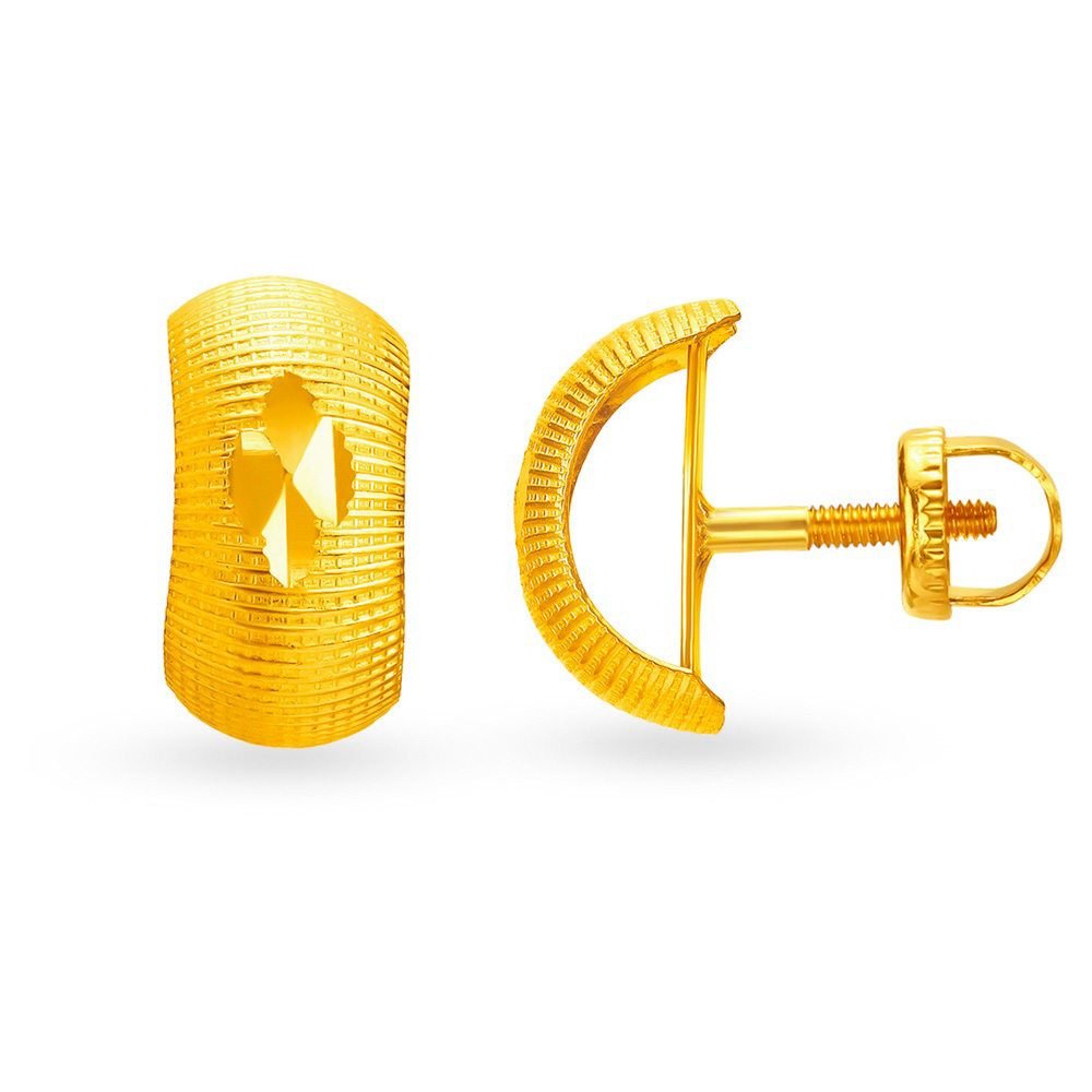 

Simple Matte Finish Gold Stud Earrings