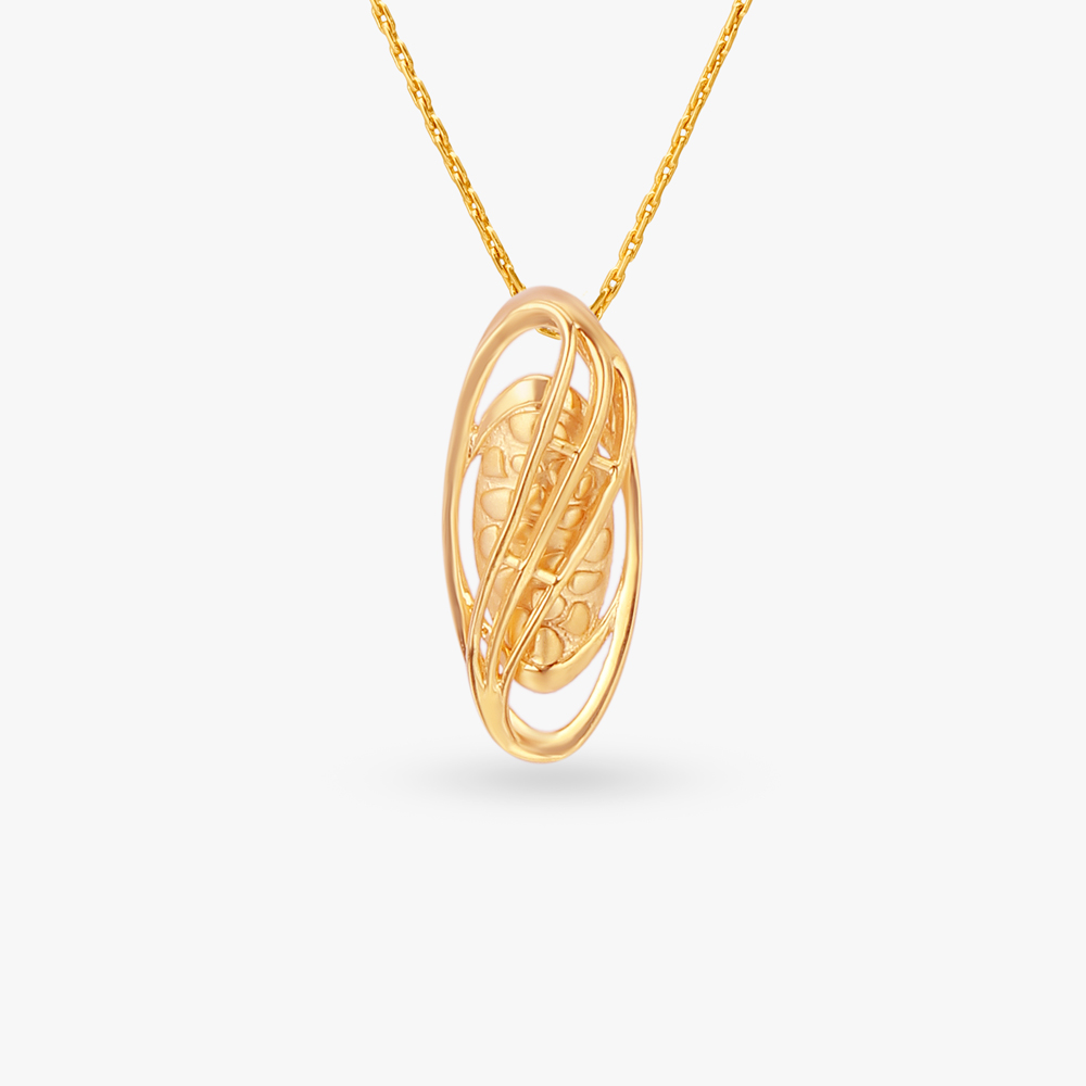 Fluidic Gold Pendant,,hi-res image number null