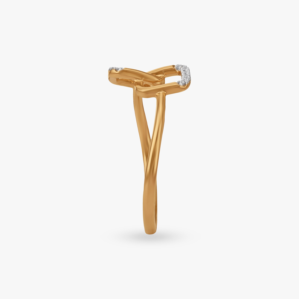 Linked Square Diamond Ring,,hi-res image number null