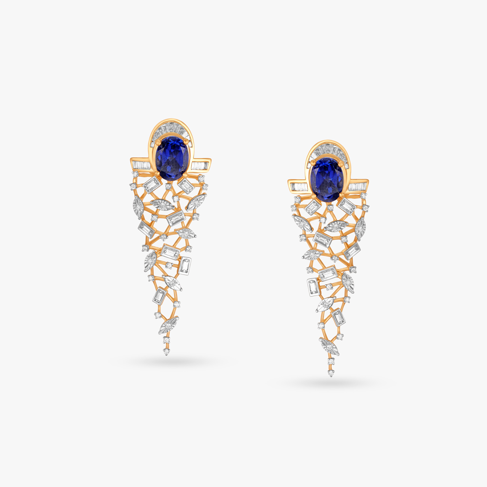 Exquisite Glam Diamond Drop Earrings