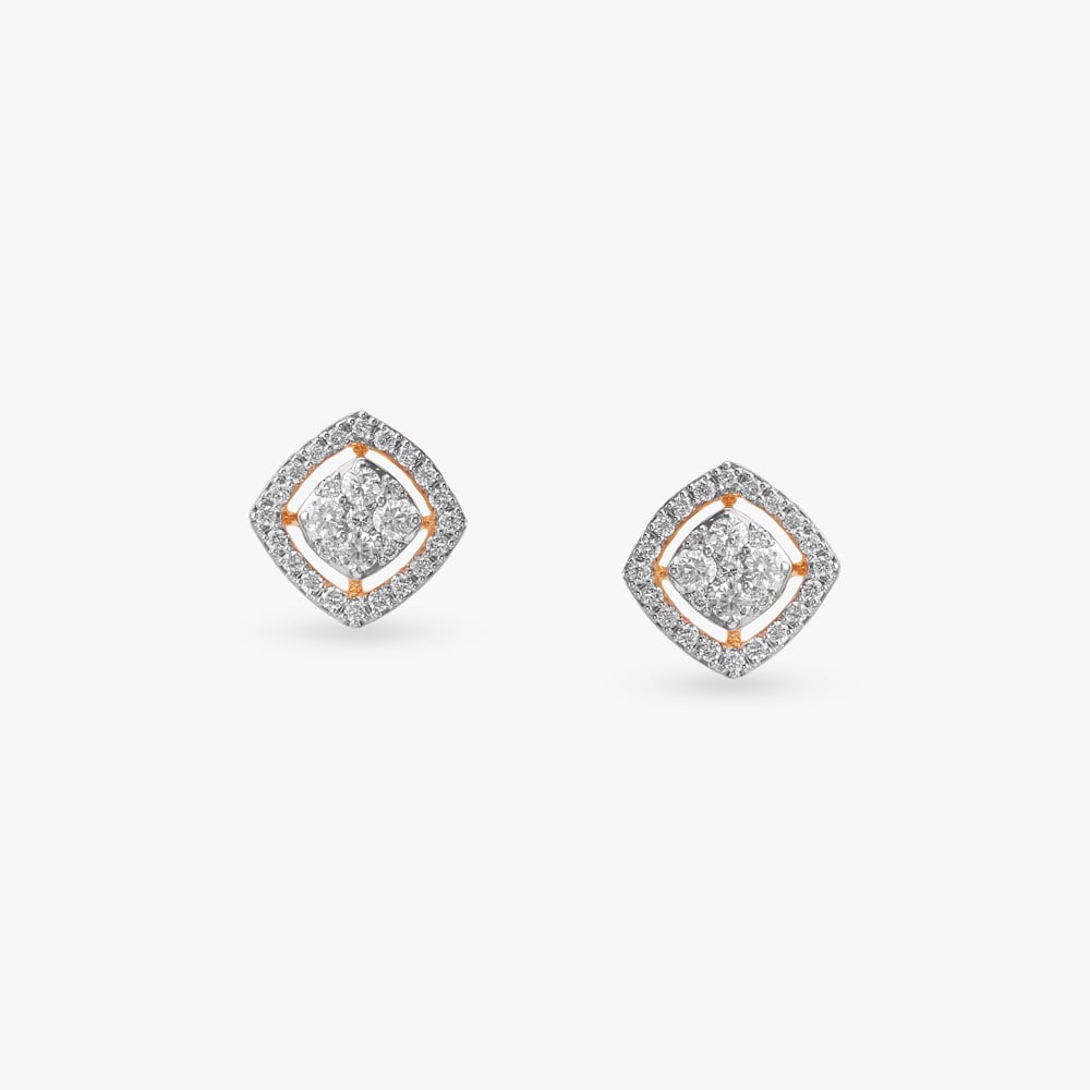 Striking Frame Diamond Stud Earrings,,hi-res image number null