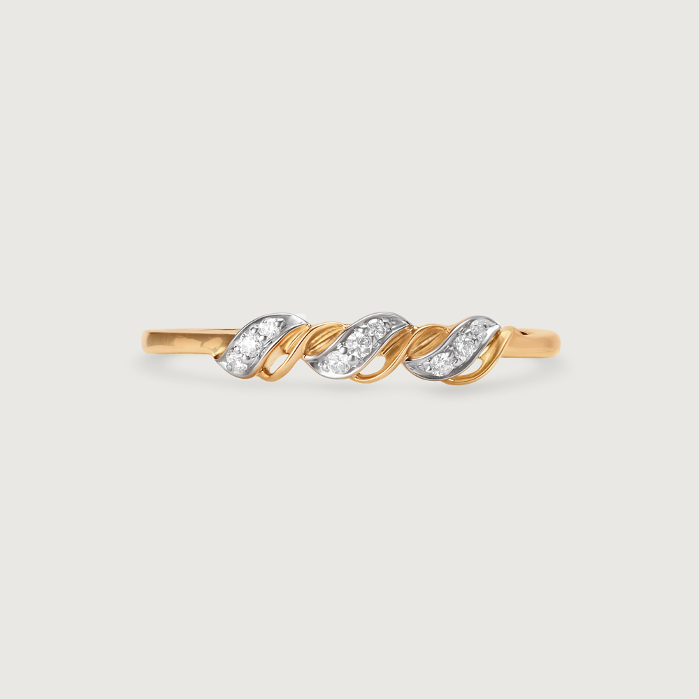Whispering Waves 14 Kt Gold & Diamond Ring,,hi-res image number null