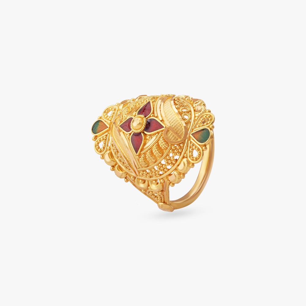 

Majestic Petals Gold Ring