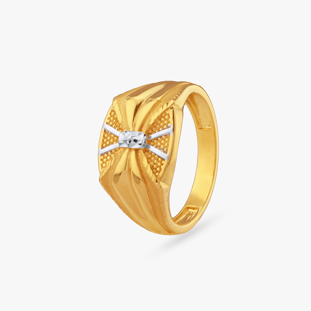 

Radiant Cross Gold Ring For Men
