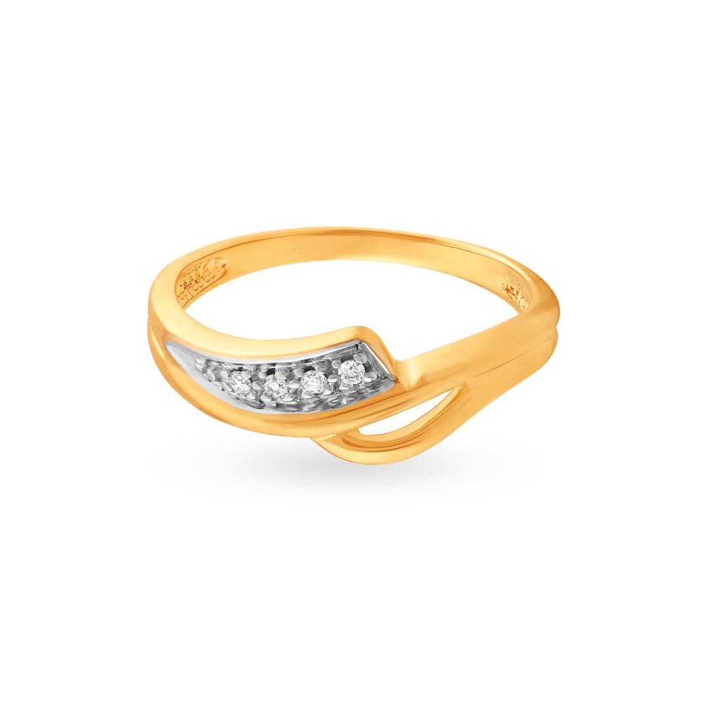 

Wave Diamond Finger Ring