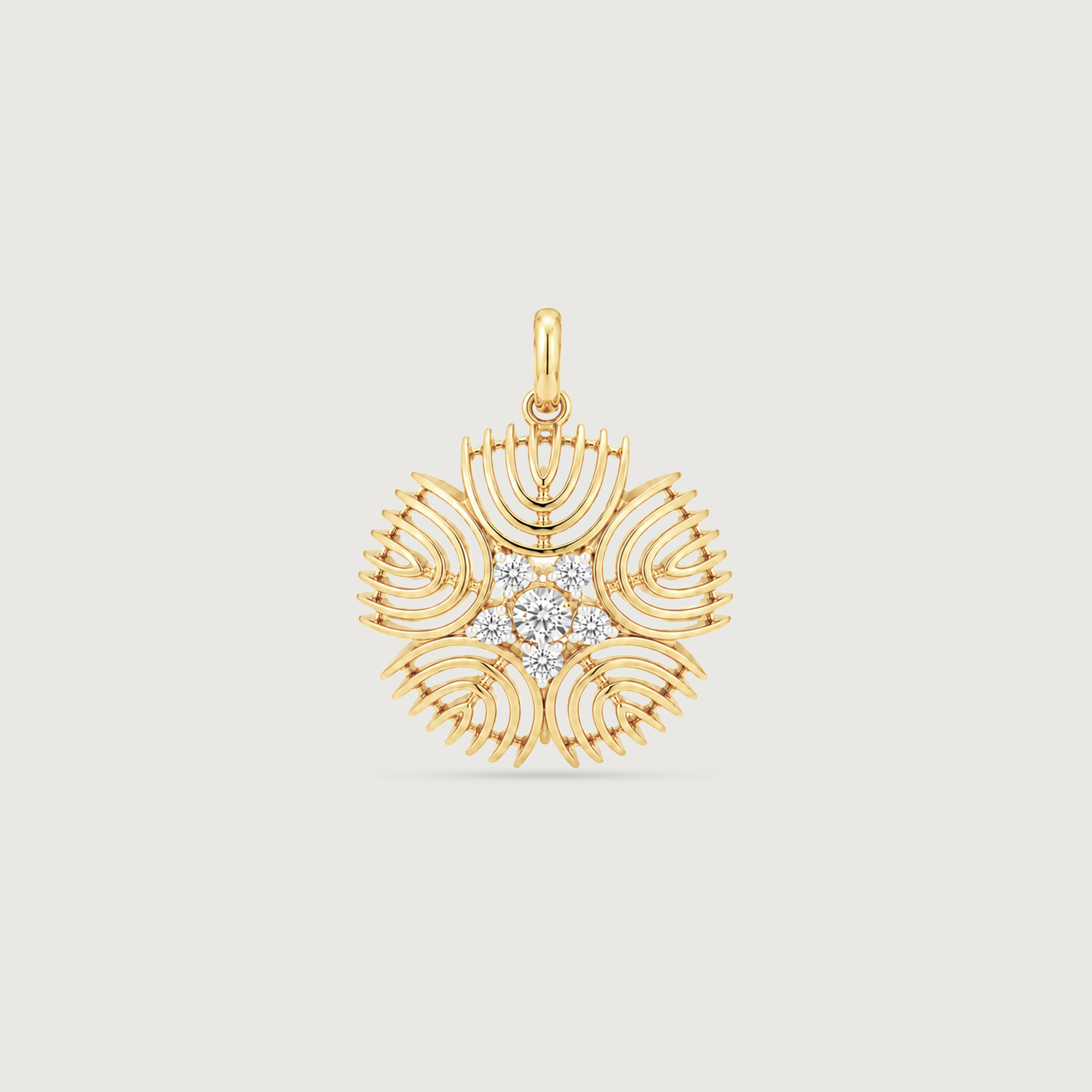 Sculpted Aura Diamond Pendant,,hi-res image number null