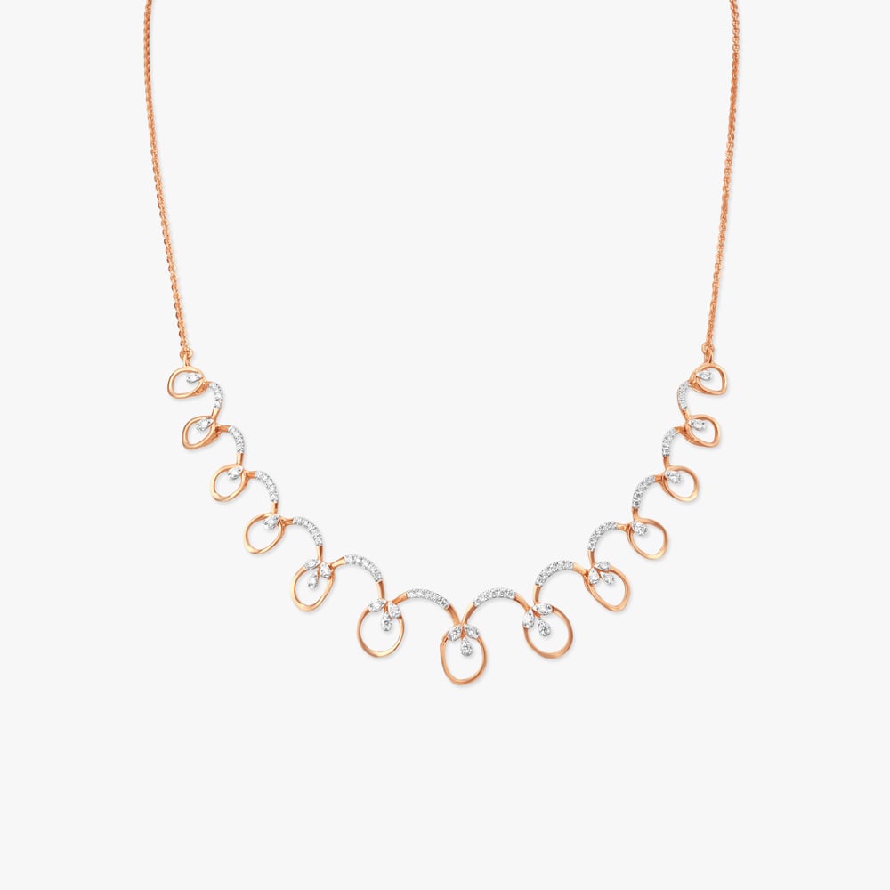 Petal Rhythm Diamond Necklace Set,,hi-res image number null