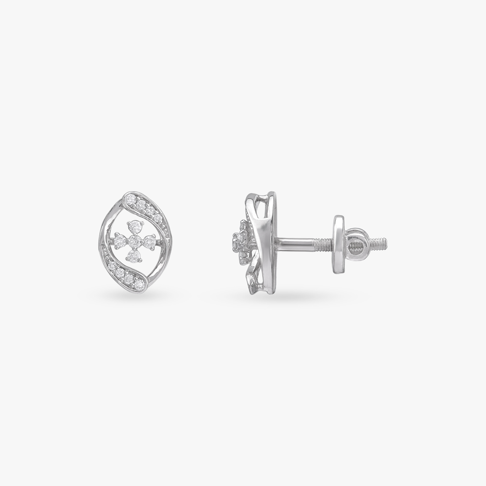 Blossom Glow Diamond Stud Earrings,,hi-res image number null
