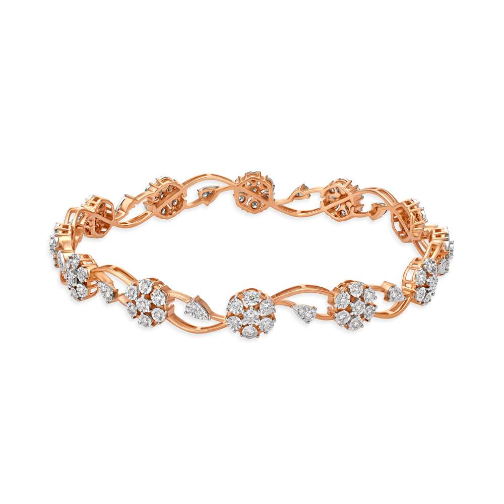 Sparkling Rose Gold and Diamond Bangle,,hi-res image number null