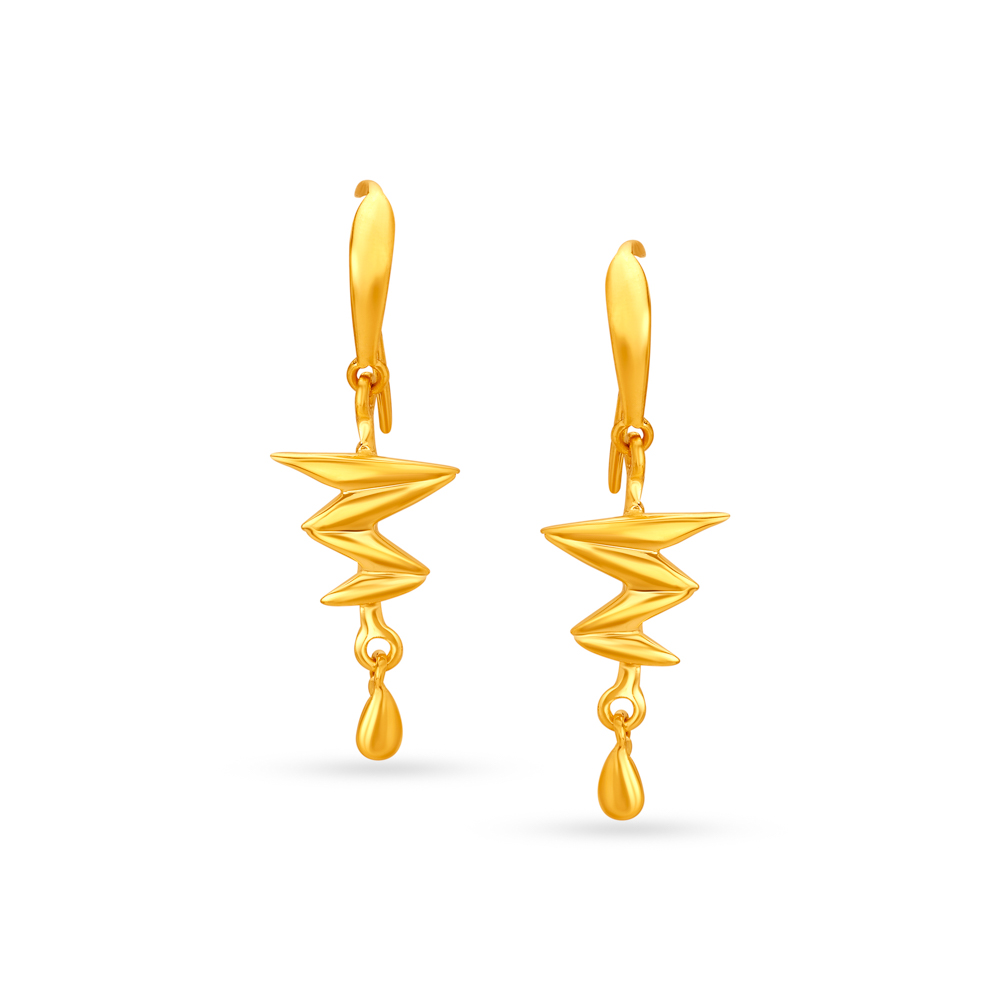 Quirky Fancy Gold Hoop Earrings,,hi-res image number null