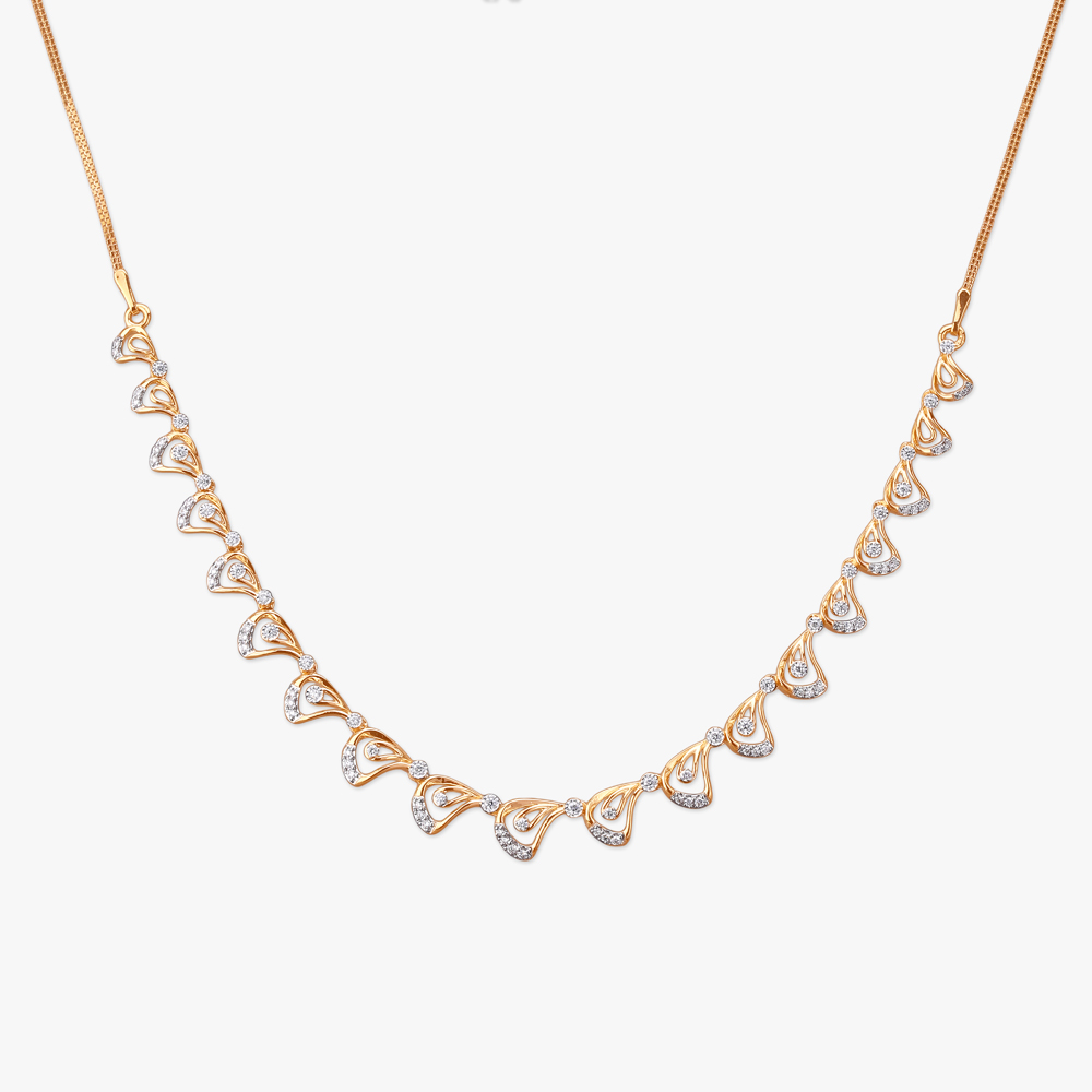 Sparkling Curve Diamond Necklace Set,,hi-res image number null