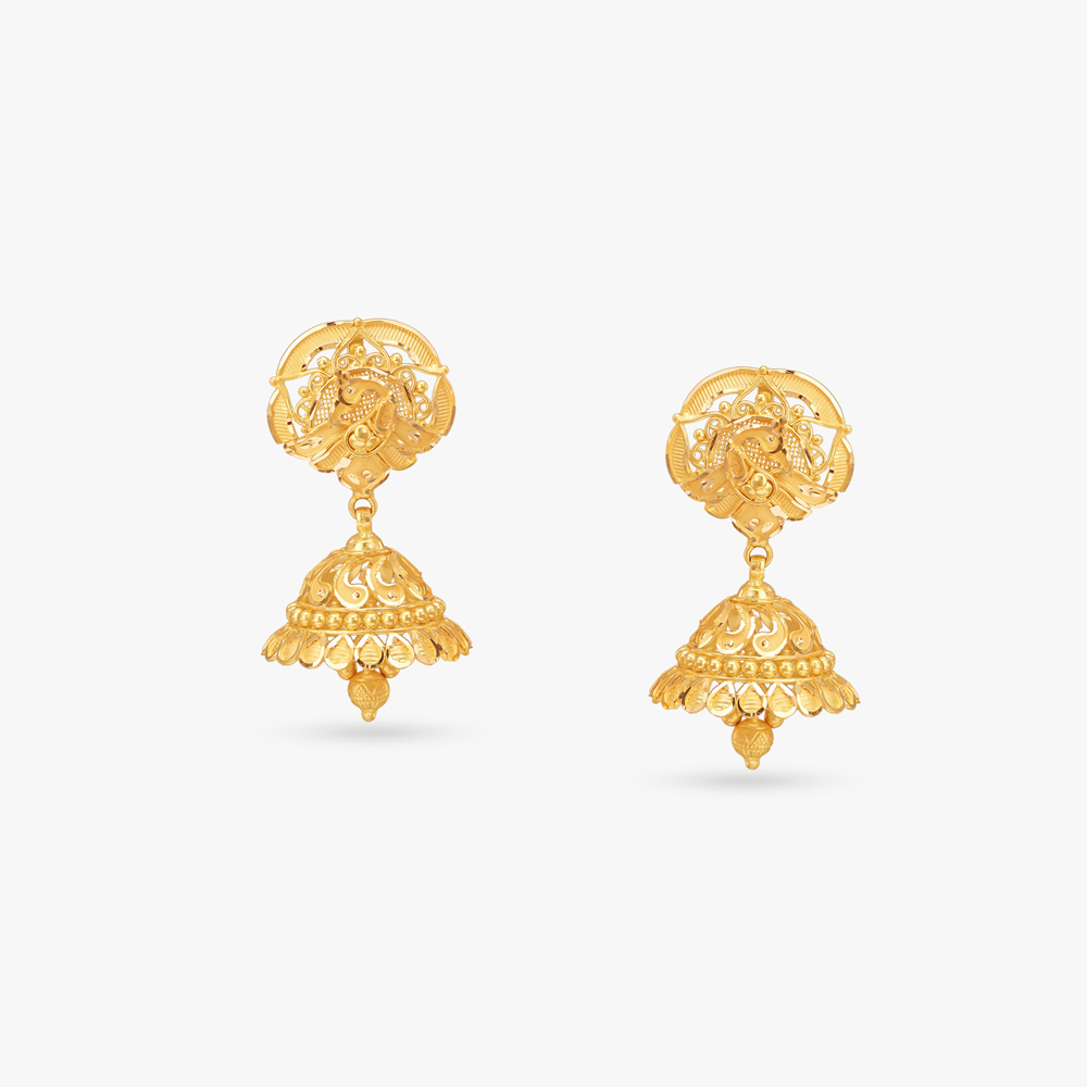 Blissful Peacock Gold Jewellery Set,,hi-res image number null