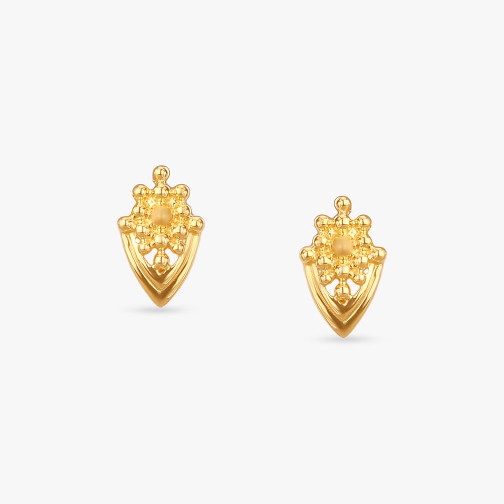 

Tiny Heritage Gold Stud Earrings for Kids