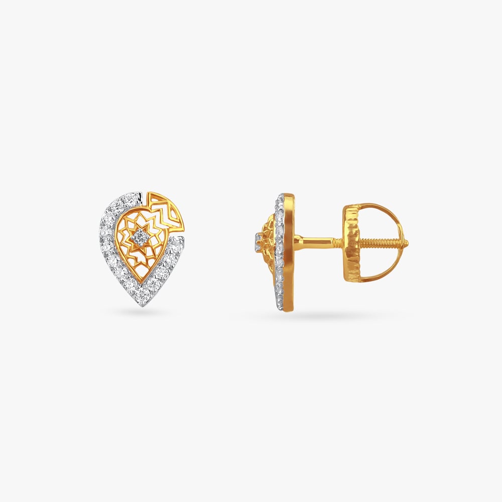 Royal Archway Diamond Stud Earrings,,hi-res image number null