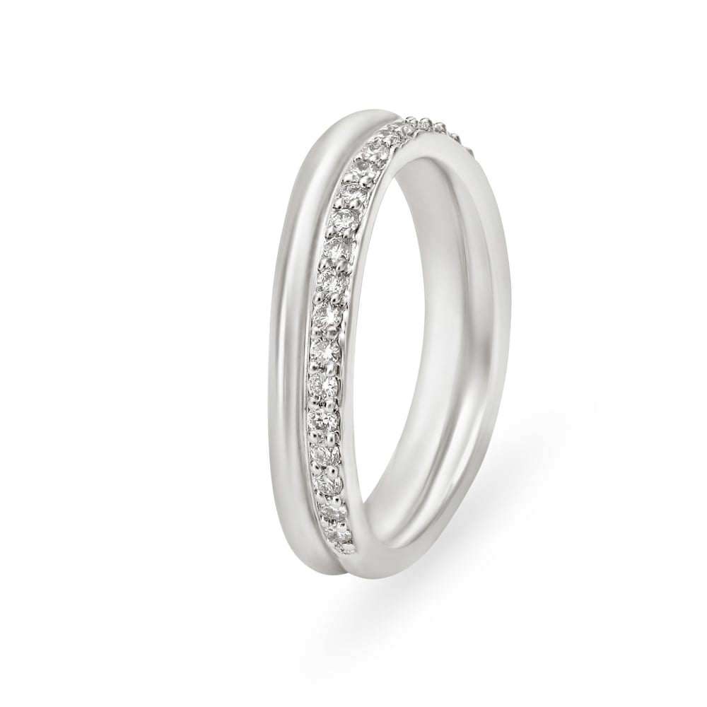 Intersecting Pattern Platinum Ring for Men | Tanishq-happymobile.vn