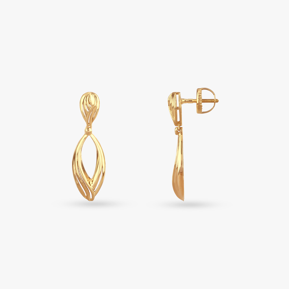 

Graceful Glide Gold Drop Earrings