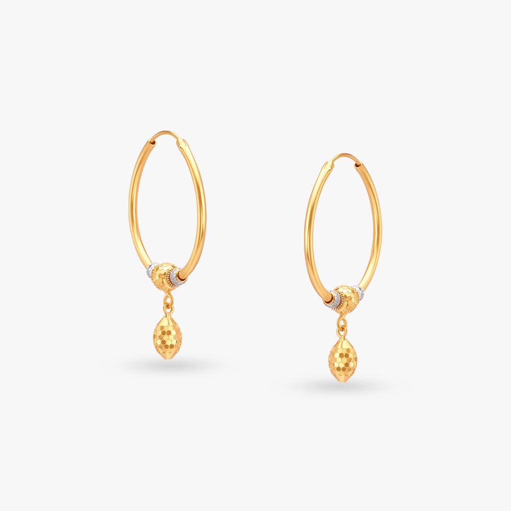 Hammered Gold Hoop Earrings,,hi-res image number null