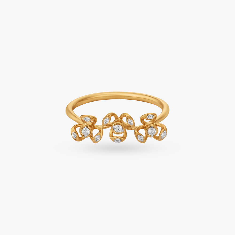 

Triple Bloom Diamond Ring