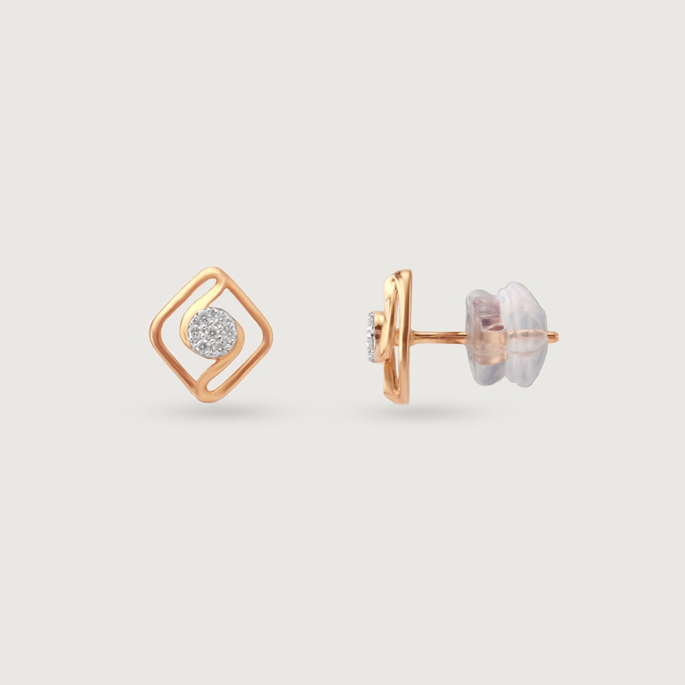 Glimmer Nest Diamond Stud Earrings,,hi-res image number null