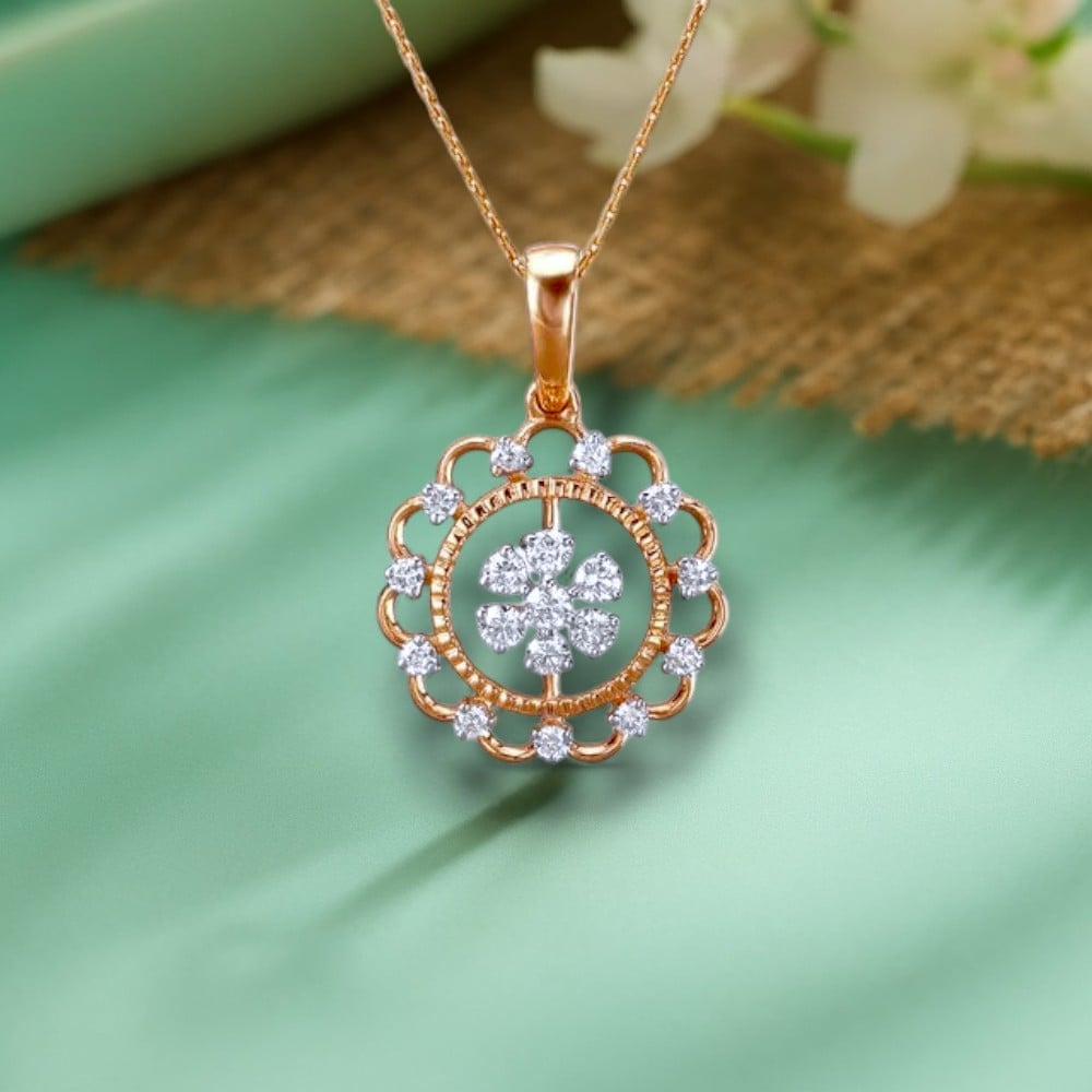 Radiant Rosette Diamond Pendant,,hi-res image number null