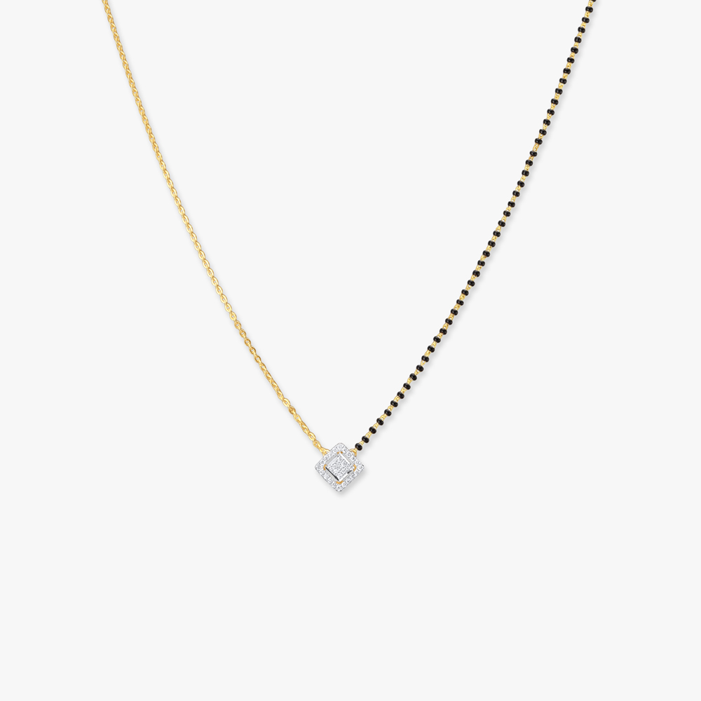 Square Radiance Diamond Mangalsutra,,hi-res image number null