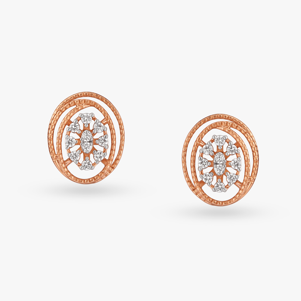 Hypnotic Floral Diamond Pendant and Earrings Set,,hi-res image number null