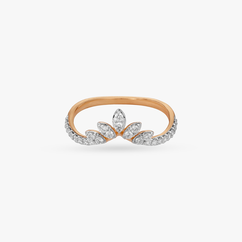 Floral Chevron Diamond Ring,,hi-res image number null