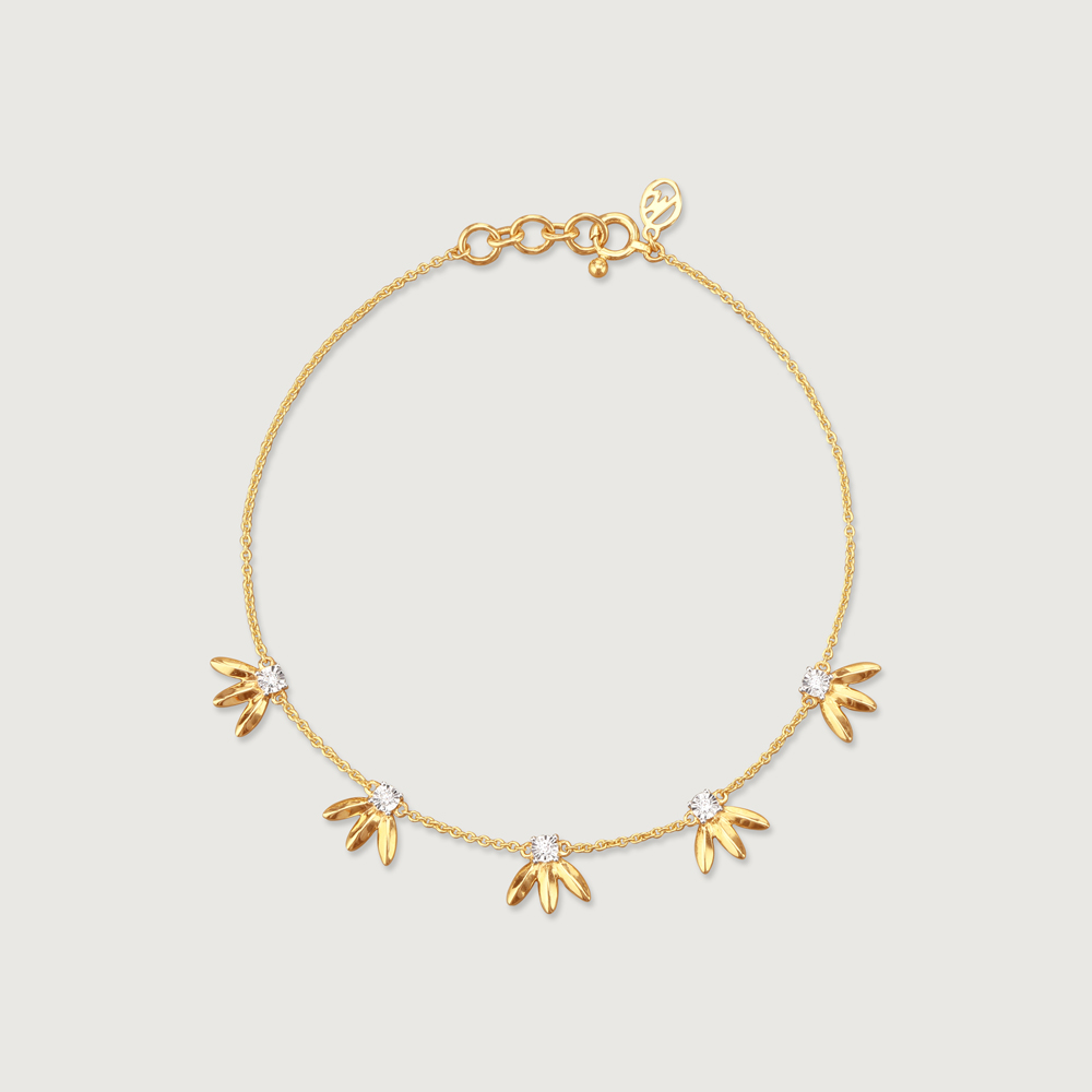 Playful Sparkle Leaf Diamond Bracelet,,hi-res image number null