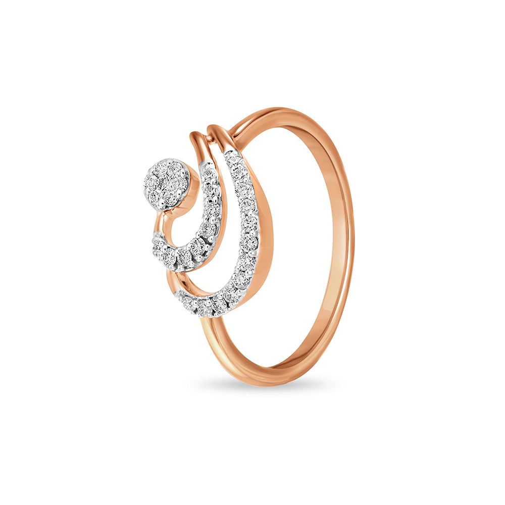 18 KT Rose Gold Charming Ring