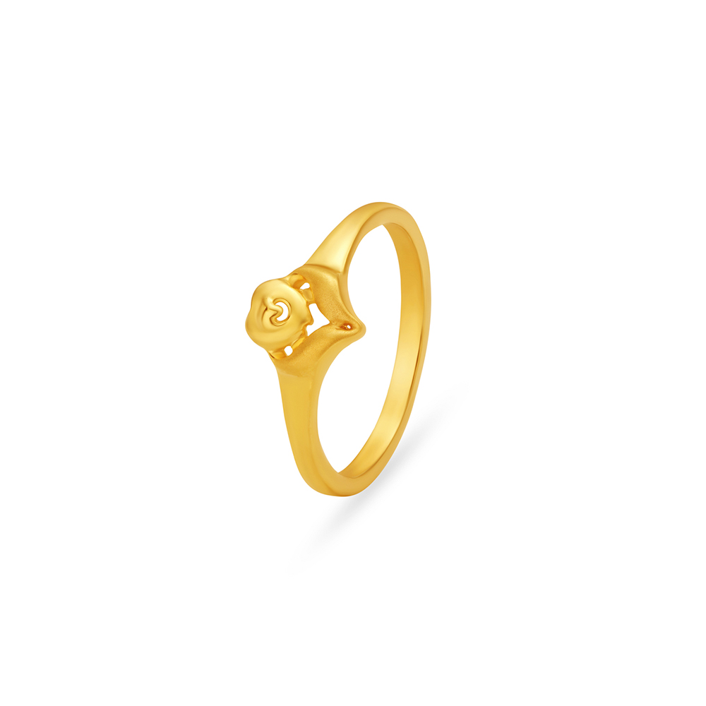 Kids Enamel Moon Ring – Baby Gold