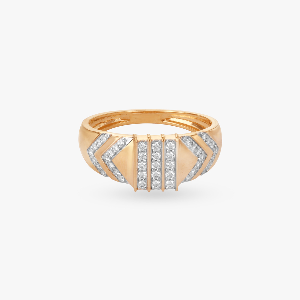 Chevron Edge Diamond Ring for Men,,hi-res image number null