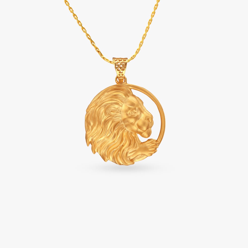 

Leo Zodiac Gold Pendant