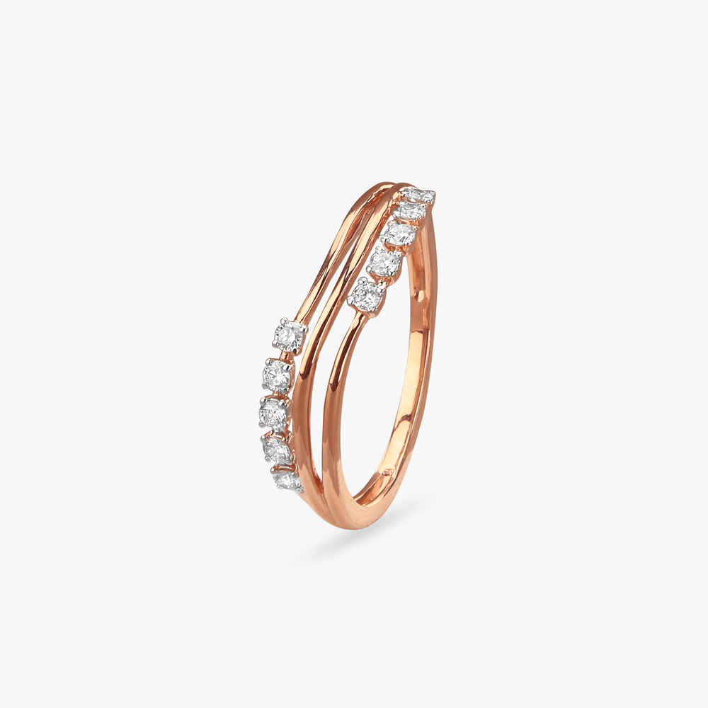 Glowing Wave Diamond Finger Ring,,hi-res image number null