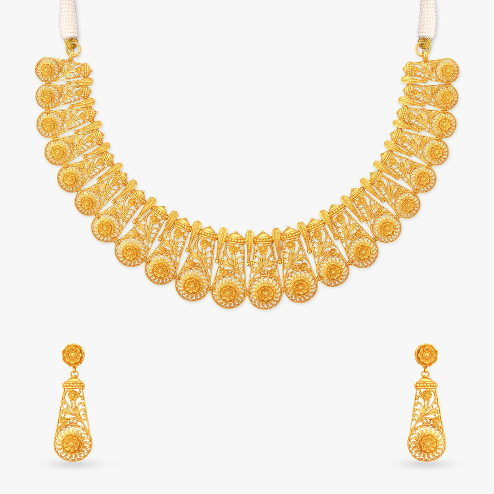 Khilan Gold Necklace Set,,hi-res image number null