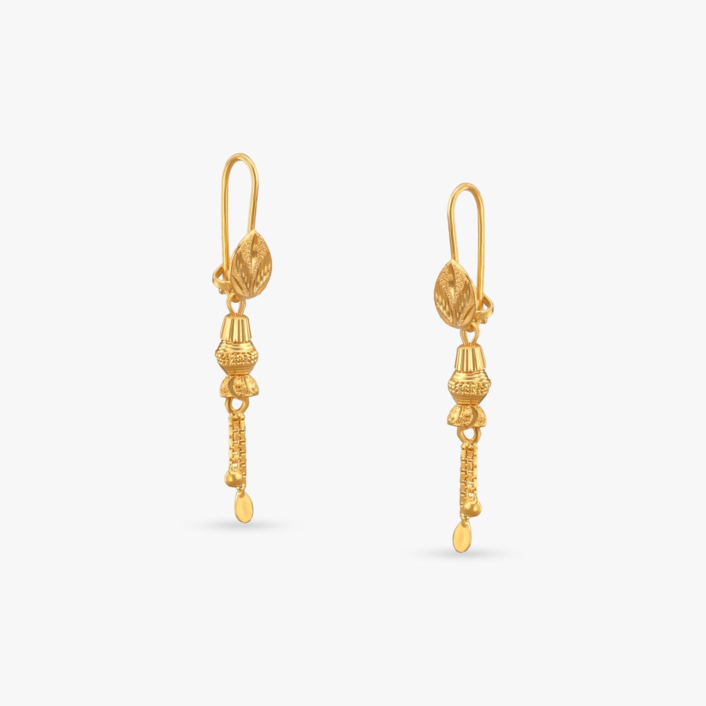 

Leaf Trail Gold Hoop Earrings