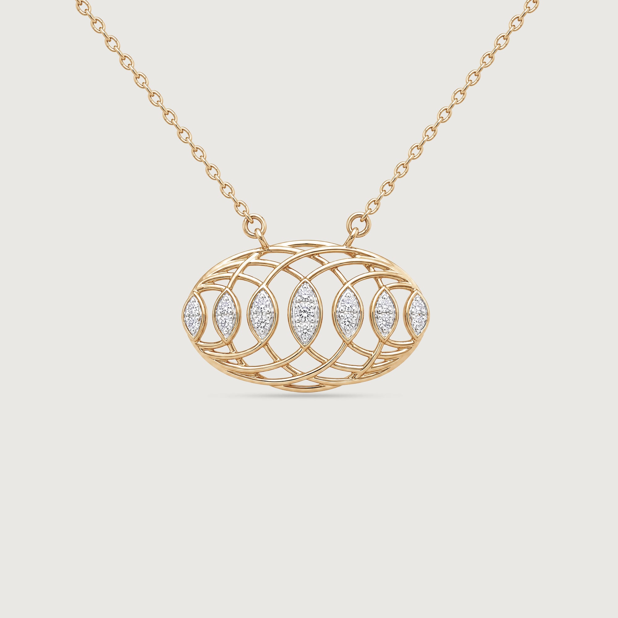 Interwoven Rhythm Diamond Necklace,,hi-res image number null