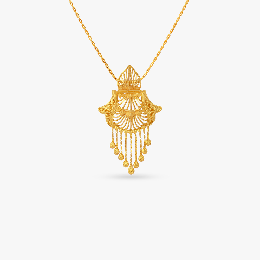 Arched Drape Gold Maang Tikka,,hi-res image number null