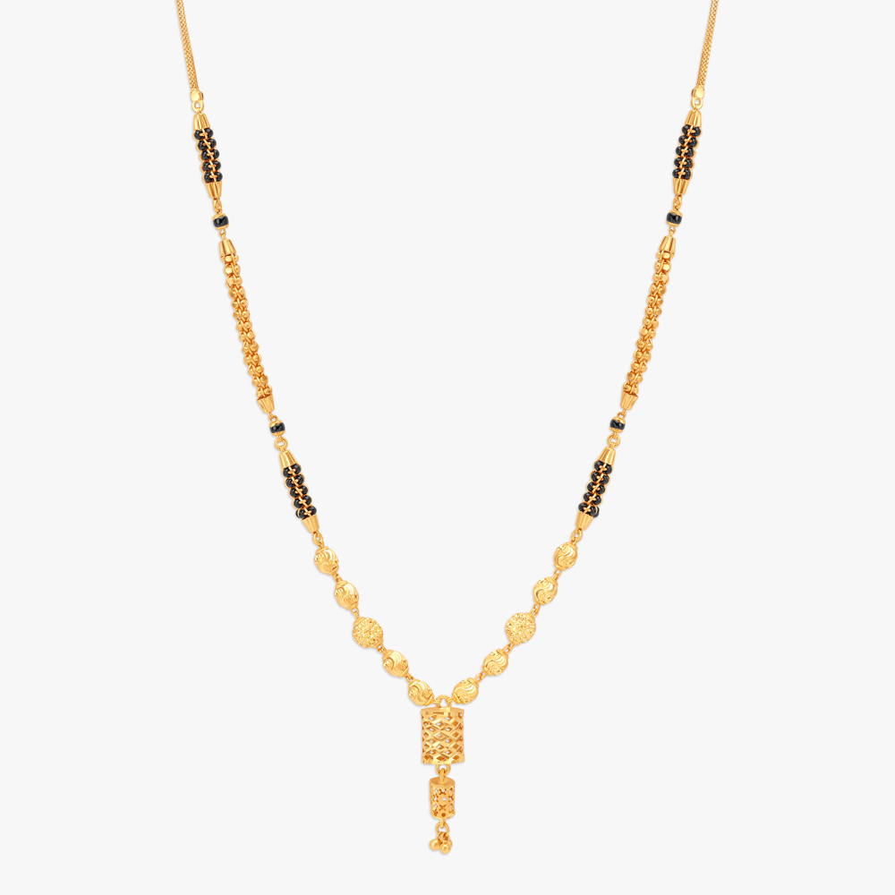 Fancy Cylindrical Design Gold Mangalsutra,,hi-res image number null