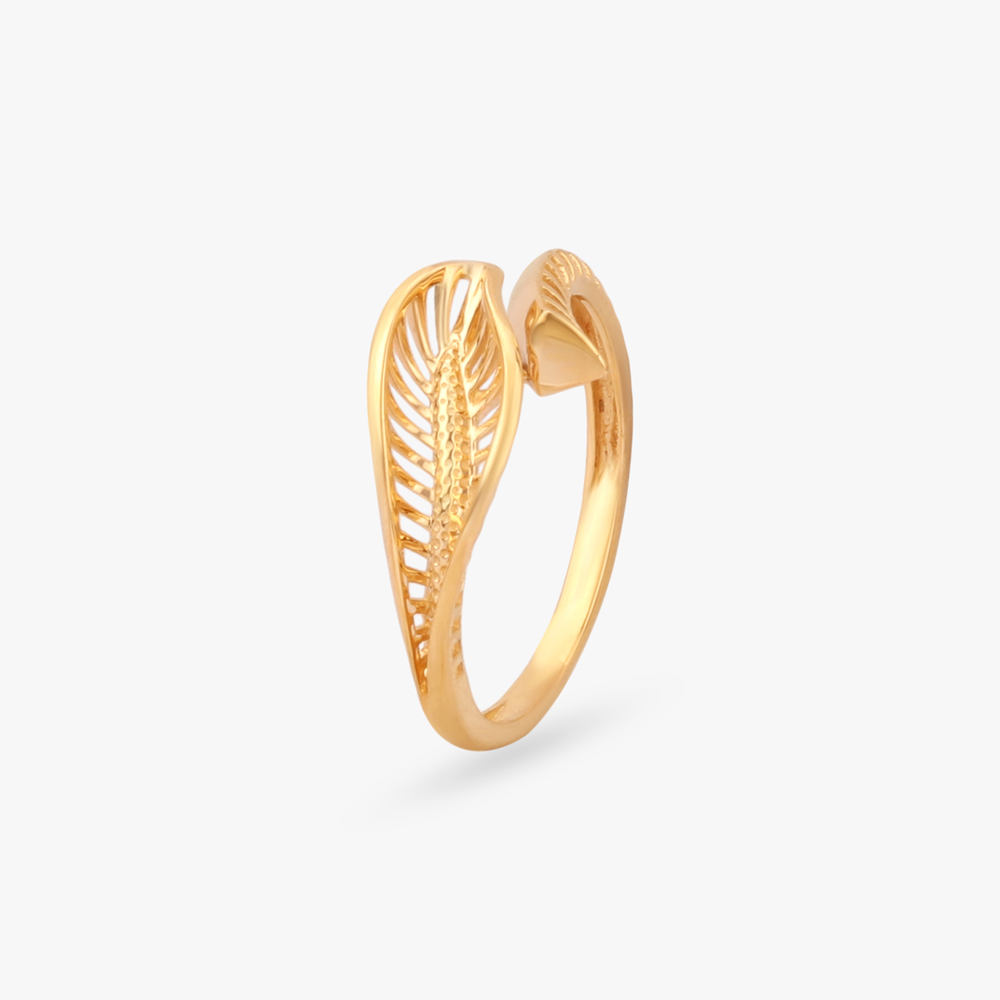 Whispering Leaf Gold Ring,,hi-res image number null