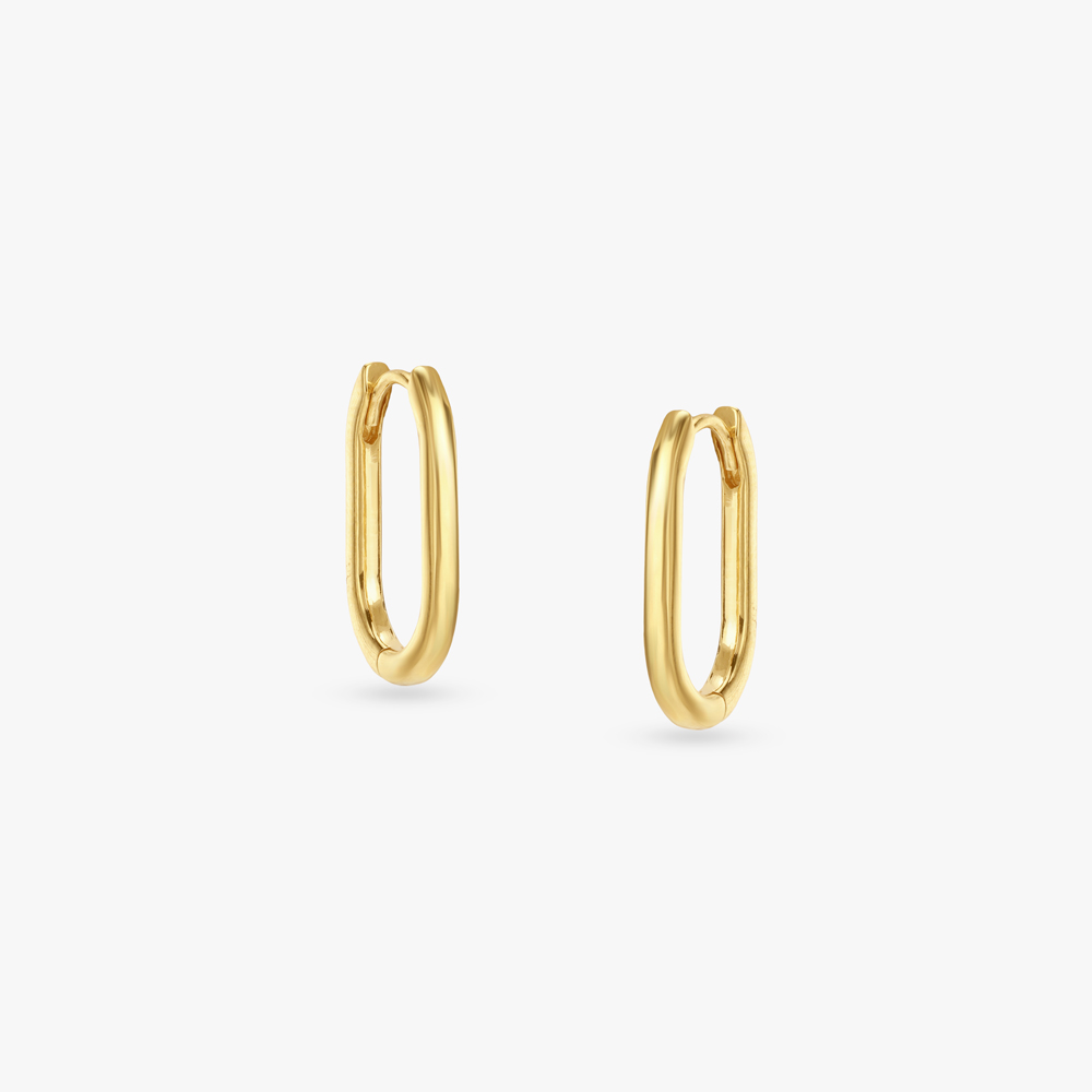 Minimalist Chic Gold Hoop Earrings,,hi-res image number null