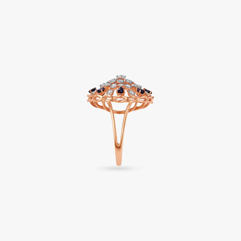 Midnight Sparkle Diamond Finger Ring,,hi-res image number null