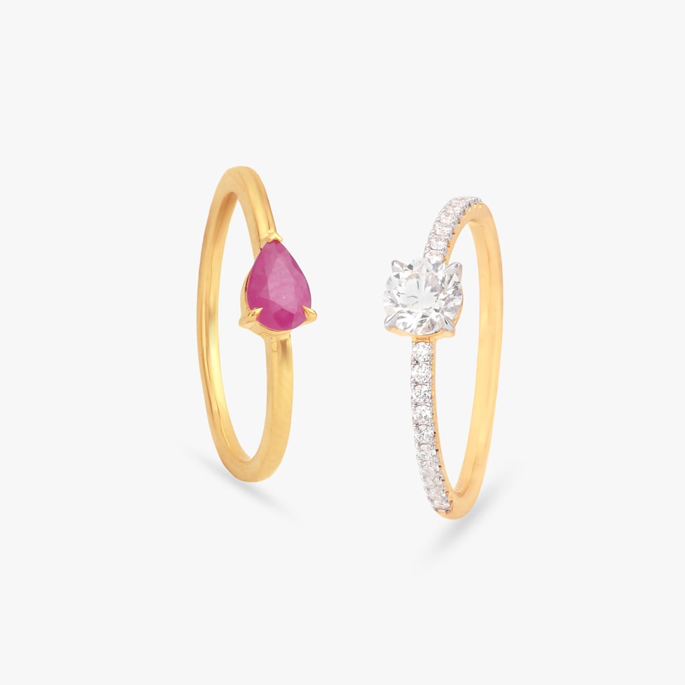 Love Locked Diamond Couple Rings,,hi-res image number null