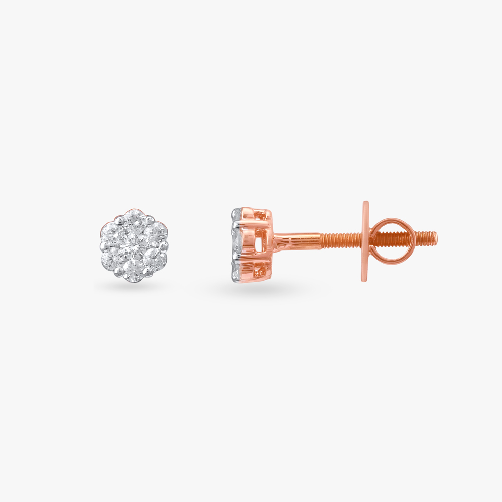 Elegant Oval Diamond Stud Earrings,,hi-res image number null
